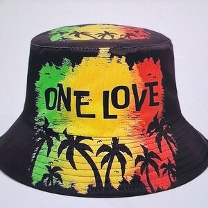 Retro Colorful 'One Love' Bucket Hat Unisex